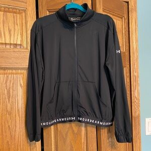 Like New Under Armour Black Heat Gear Jacket